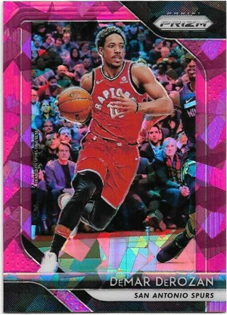 2018-19 PRIZM DEMAR DEROZAN PICK CRACKED ICE PRIZM REFRACTOR CARD