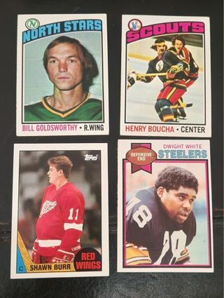 4 card vintage Topps lot