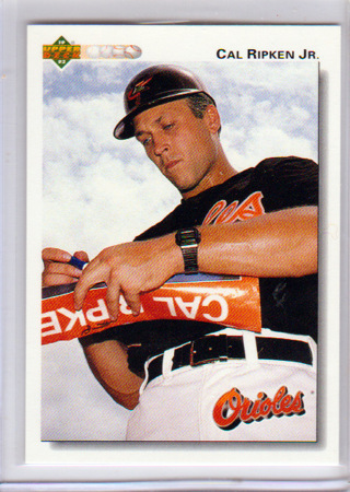 Cal Ripken, Jr., 1991 Upper Deck Card #165, Baltimore Orioles, (L5