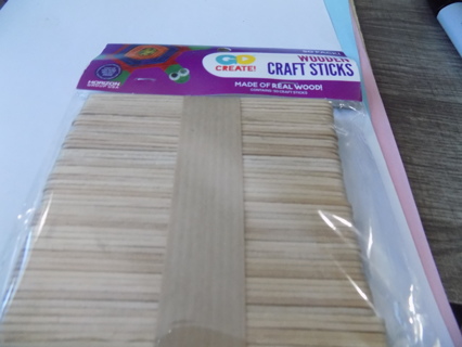 NIP natural wood color craft sticks