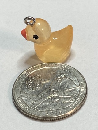 ❤DUCK~#15~ORANGE~CHARM & GLOW IN THE DARK~1 DUCK ONLY~FREE SHIPPING❤