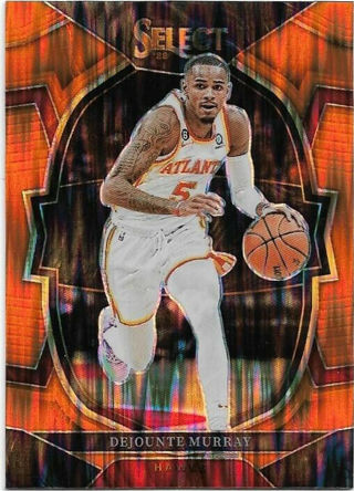 2022-23 SELECT DEJOUNTE MURRAY ORANGE FLASH PRIZM REFRACTOR CARD