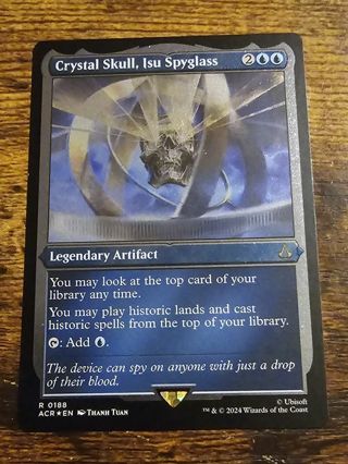 Magic the gathering mtg Crystal Skull Isu spyglass etched foil card Assassins Creed