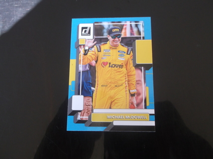 2023 Donruss   nascar   Michael McDowell     Carolina Blue   parallel   card  #   63