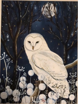 Winter Owl  - 2 x 3” MAGNET - GIN ONLY