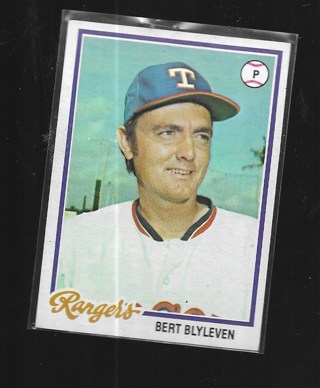 1978 TOPPS BERT BLYLEVEN #131(HOF)