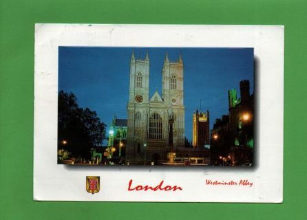 3days only onr time chance - used Postcard - London Westminister Abbey oversized