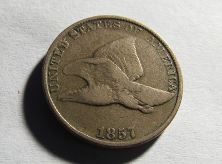 ★★ 1857 FLYING EAGLE CENT VG ★★ **ONE OF ONLY 3 YEARS**