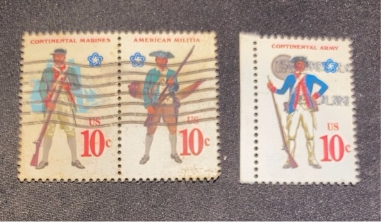 1975 BICENTENNIAL MILITARY SERVICE STAMPS 