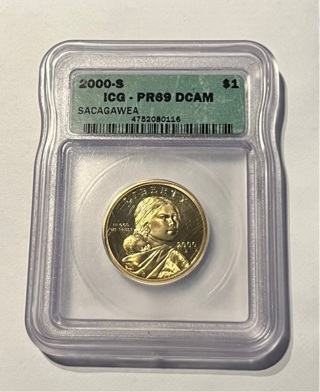 2000 S ICG PR69 DCAM Sacagawea Dollar 