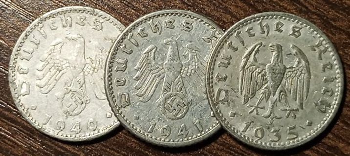 1900's Germany 50 Reichpfennigs Full bold dates!