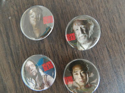 WALKING DEAD PINS--NEW!   Lot of 4 pins