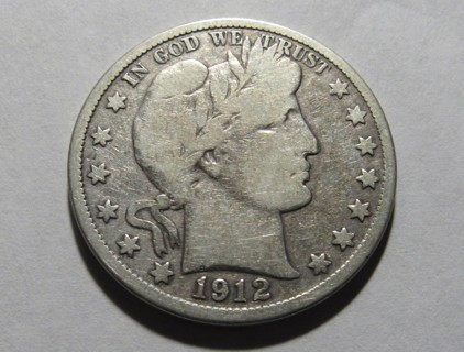 ★★ 1912-D BARBER HALF DOLLAR VG ★★ **90% SILVER** "BETTER DATE"