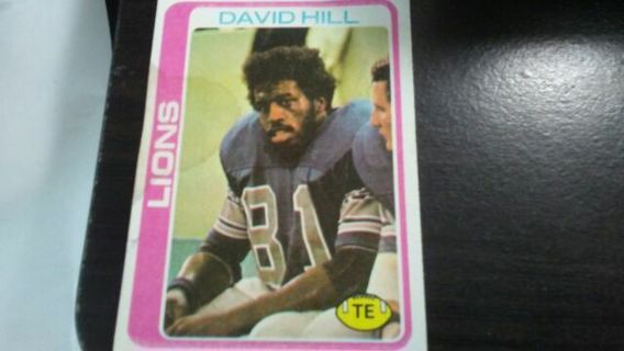 1978 TOPPS DAVID HILL DETROIT LIONS FOOTBALL CARD# 26