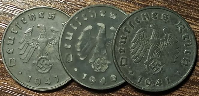 1940's Nazi Germany Reichpfennigs Full bold dates!