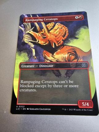 Magic the gathering mtg Rampaging Ceratops borderless Lost caverns of Ixalan