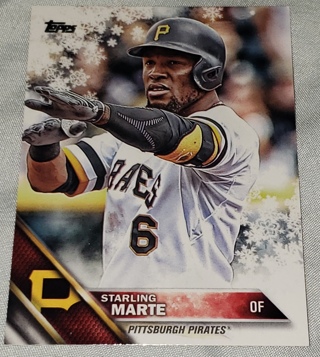 2016 ⚾ Topps Starling Marte Insert Snowflake Baseball Card # HMW6 ⚾ Pittsburgh Pirates