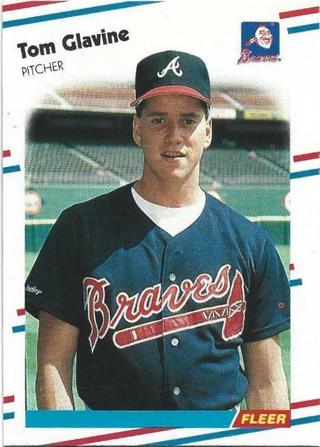 1988 FLEER TOM GLAVINE CARD