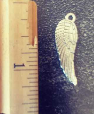 Angel Wing Charm   Double Sided  Pen Pal   Scrapbooking  Card Making Jewerly Crafting