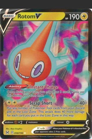 NM Ultra Rare Rotom V Pokemon card TCG SWSH