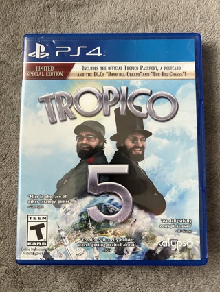 Tropico 5 Playstation 4 PS4 Game Mint Condition Disc