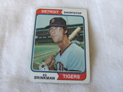 1974 Ed Brinkman Detroit Tigers Topps Card #138