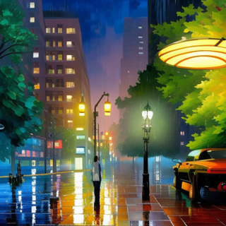 Listia Digital Collectible: Rainy Night on Park Avenue
