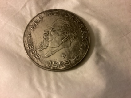 REPLICA OLD MEXICAN COIN dated 1859-1959