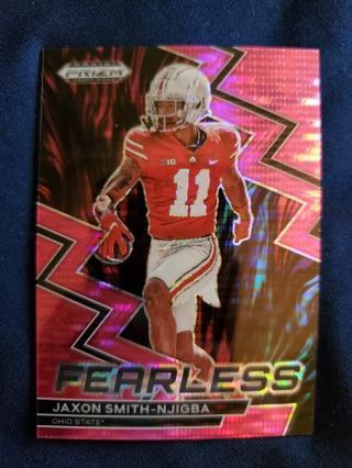 2023 Panini Prizm Draft Picks Fearless Neon Pink Pulsar Jaxon Smith-Njigba