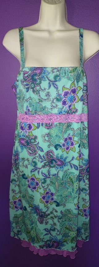 Tiered Womans Clothes New Lace size X Large Flower summer dress