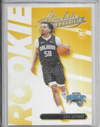 Cole Anthony 2020-21 Absolute Yellow Rookies #15