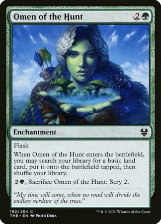 Magic the Gathering Omen of the Hunt #192/ 254 Theros Beyond Death 