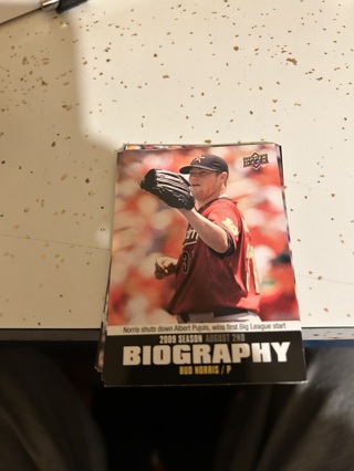 2010 upper deck biography bud norris