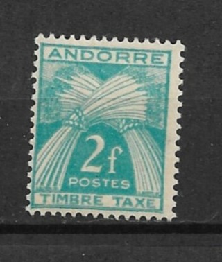 1946 Andorra (French) ScJ23 2F "Timbre Taxe" MH