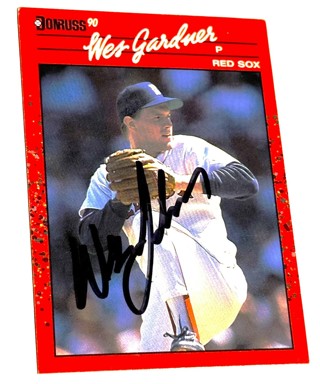 Autographed Wes Gardner 1990 Donruss #541 Boston Red Sox