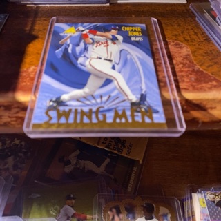 1995 pinnacle swing men chipper Jones baseball card 