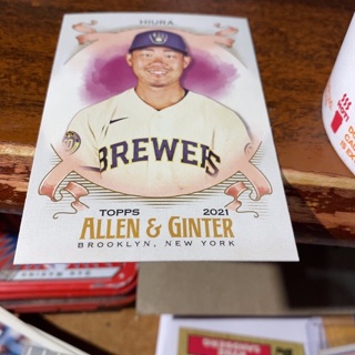 2021 topps allen & ginter keston hiura baseball card 