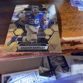 2022 panini mosaic saquon barkley football card 