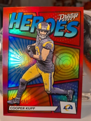 Cooper Kupp Heroes Red parallel Foil #D 155/499 Limited Rams