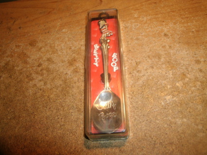 betty boop 4.5` collector spoon-in case-red white & blue!