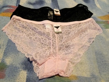 2 New Women's Sheer Panties - Size Medium 