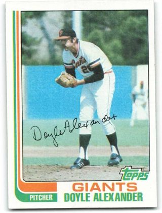 Doyle Alexander 1982 Topps San Francisco Giants