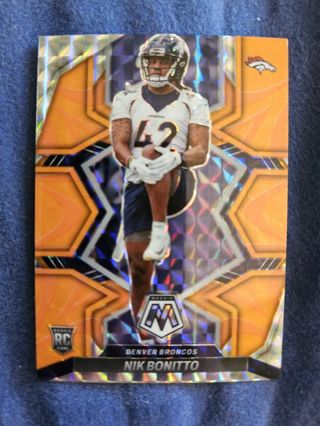 2022 Panini Mosaic Reactive Orange Rookie Nik Bonitto