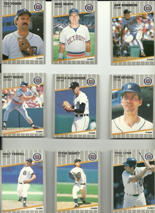 Fun Pack Baseball Cards: 9 Pack of Vintage Detroit Tigers Baseball Cards