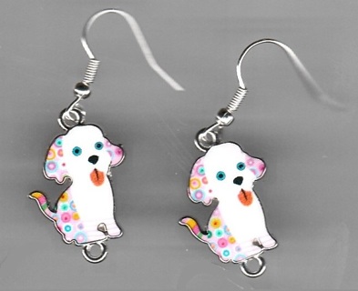 SP ENAMEL PUPPY EARRINGS #11 (PLEASE READ DESCRIPTION)