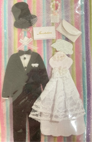 Wedding 3d sticker sheet 