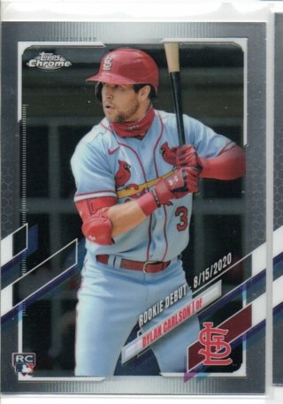 2021 Topps Chrome Update Dylan Carlson Rookie USC54