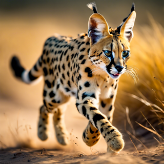 Listia Digital Collectible: Serval on the Hunt