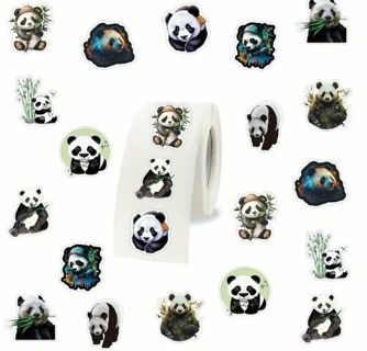➡️NEW⭕(10) 1" PANDA BEAR STICKERS!⭕(SET 3 of 4)
