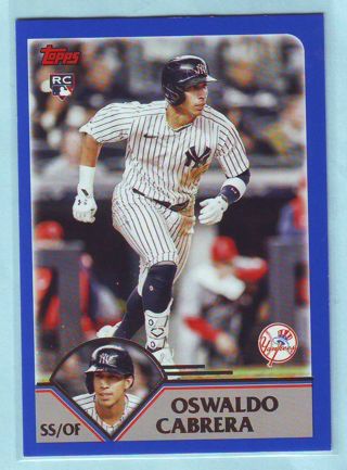 2023 Topps Archives Oswaldo Cabrera ROOKIE Baseball Card # 201 Yankees